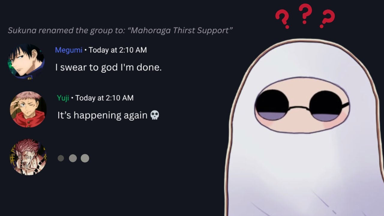JJK group chat after Gojo’s funeral be like… 💀😭 (Sukuna needs to be stopped)