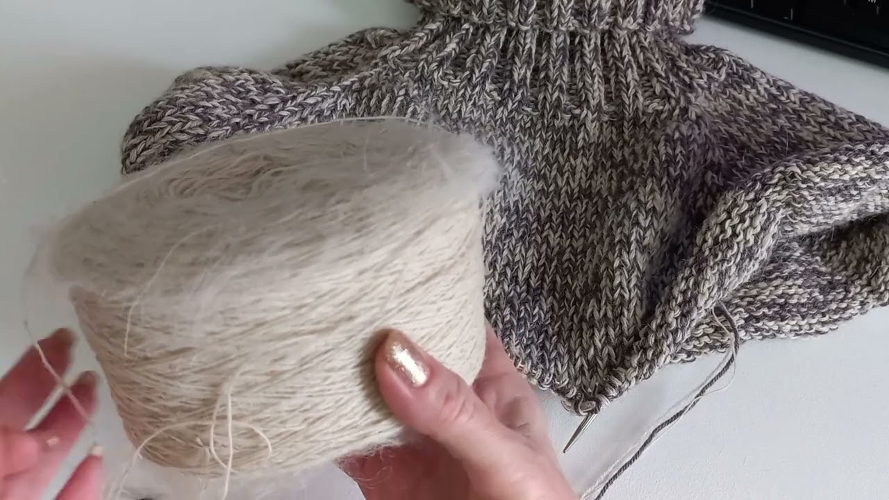 На ЭТО СТОИТ ПОСМОТРЕТЬ!👀💥🧶ТРЕТИЙ СВИТЕР с ДОБАВЛЕНИЕМ КОЗЬЕГО ПУХА из РАССКАЗОВО.