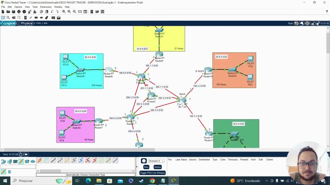Roteamento Dinâmico RIP   Cisco Packet Tracer
