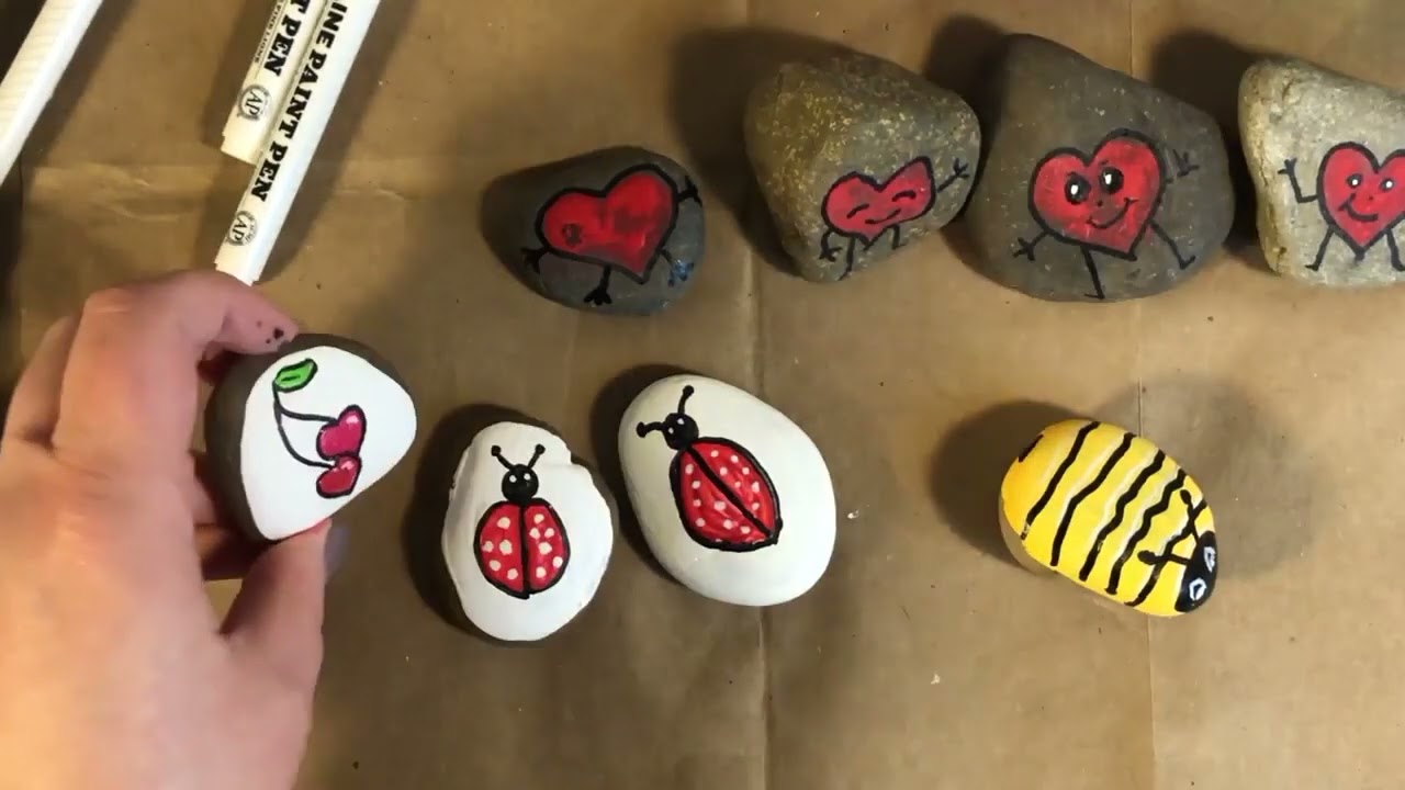 Paint and Release! Paint Rocks and Leave them in Public Places for Outdoor Fun. Learn Techniques