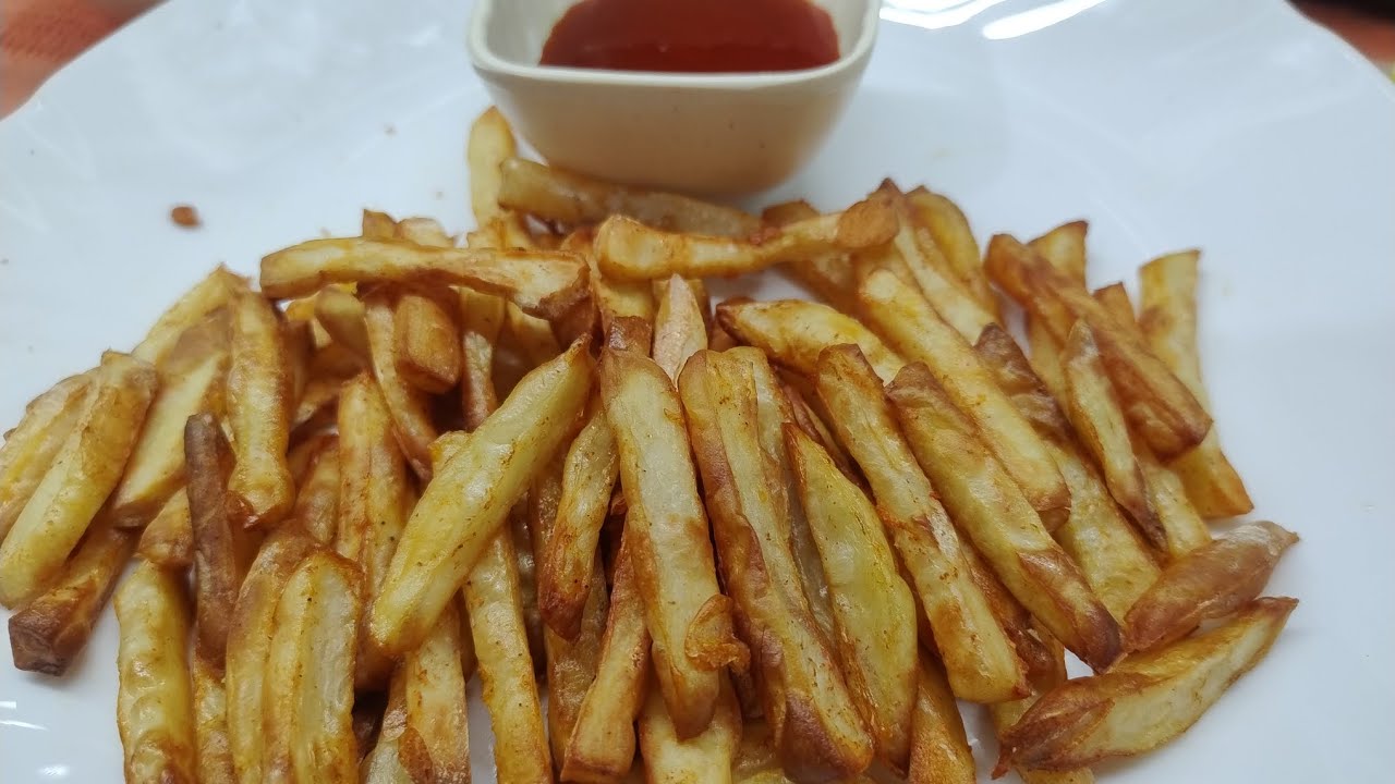 बिना तेल के फ्रेंच फ्राइज बनाएं घर पर बहुत ही आसान तरीके से (How to make oil Free french fries at 🏡)