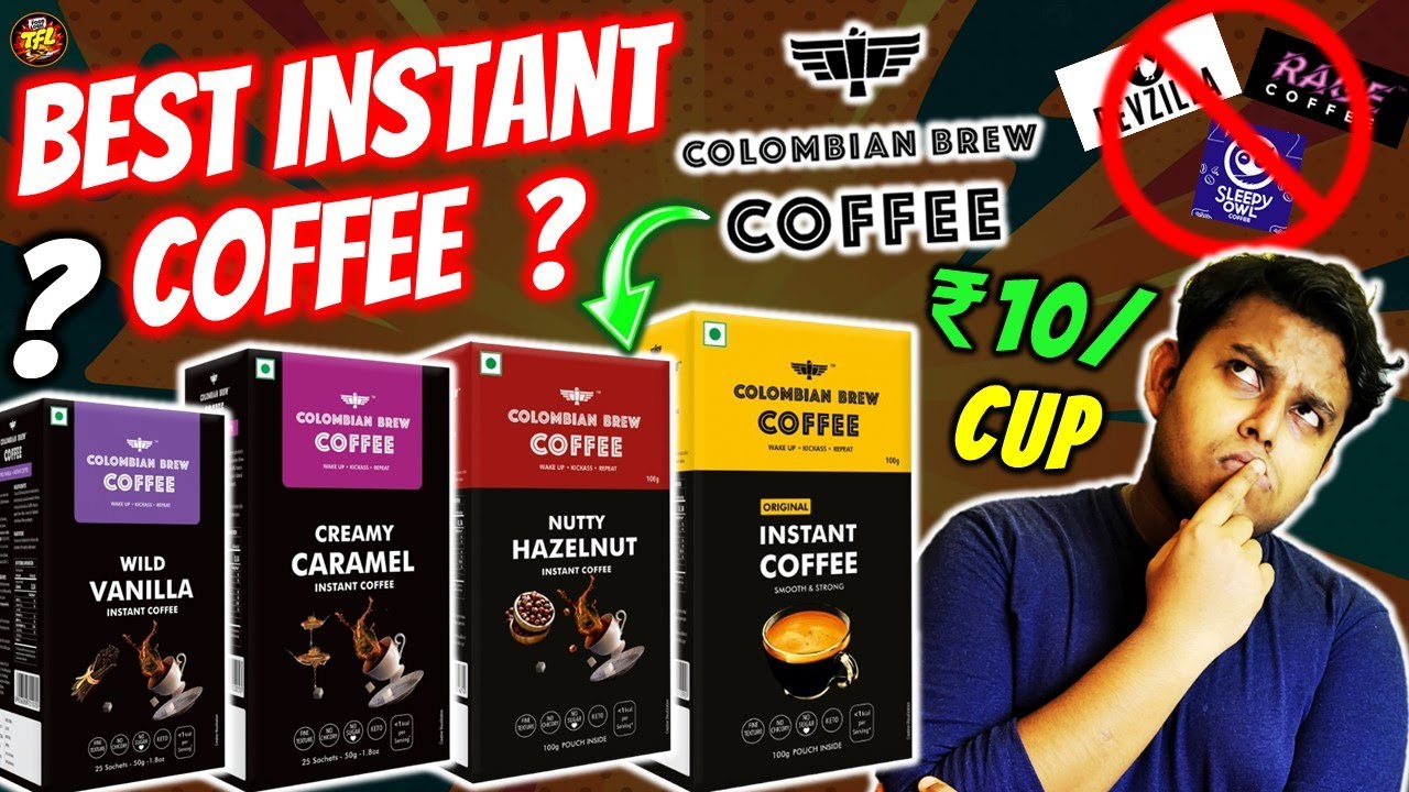 Best INSTANT COFFEE in INDIA? COLOMBIAN Brew Coffee Review ☕