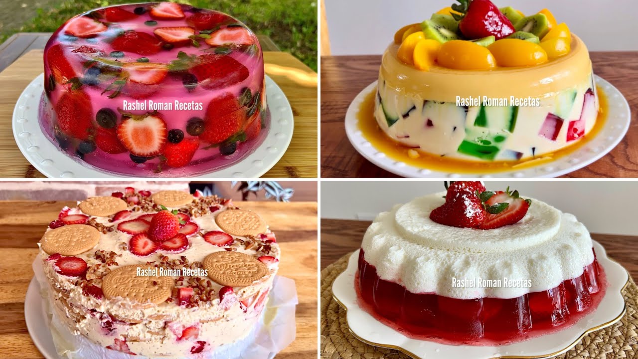 4 DELICIOSOS POSTRES 😋sobremesas fáciles !!