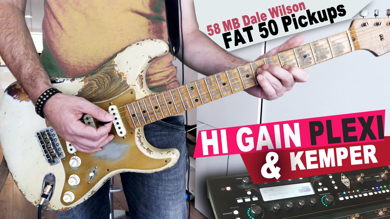 Hi Gain Marshall Plexi Strat Sound (KEMPER STAGE): Stratocaster FAT 50 Pickup Test