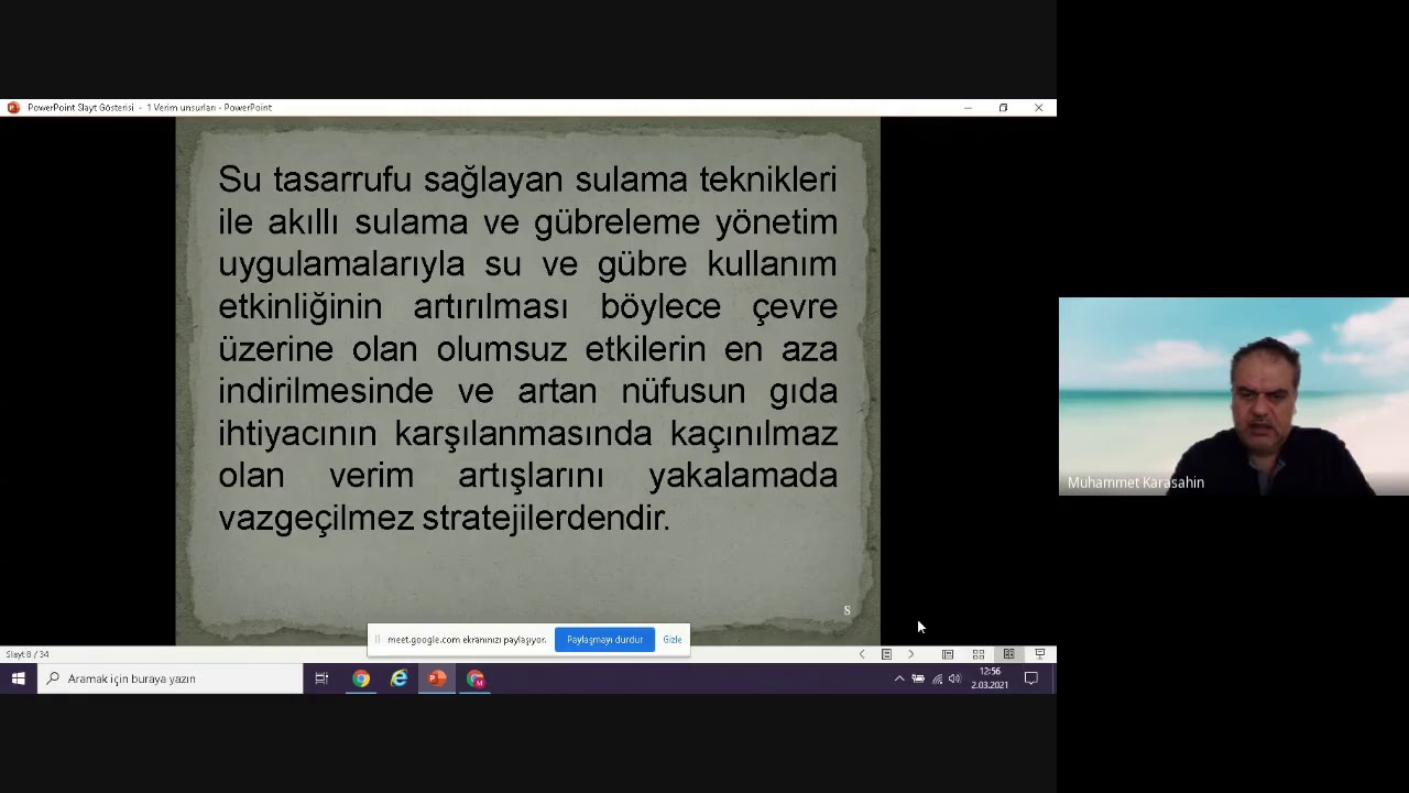 1.Sürdürülebilir Tarım Verim Unsurları