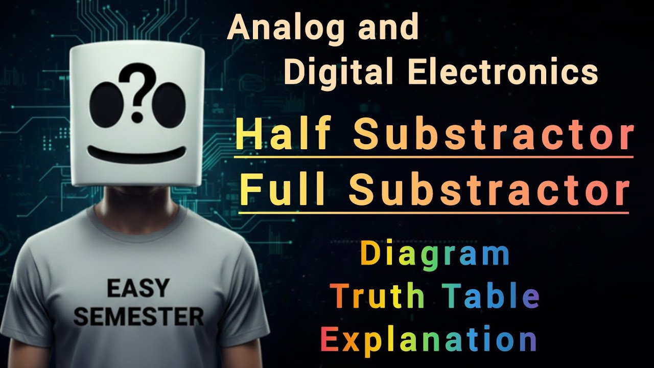 Half & Full Subtractor Explained | Make Full Subtractor using Half Subtractor | Digital Electronics