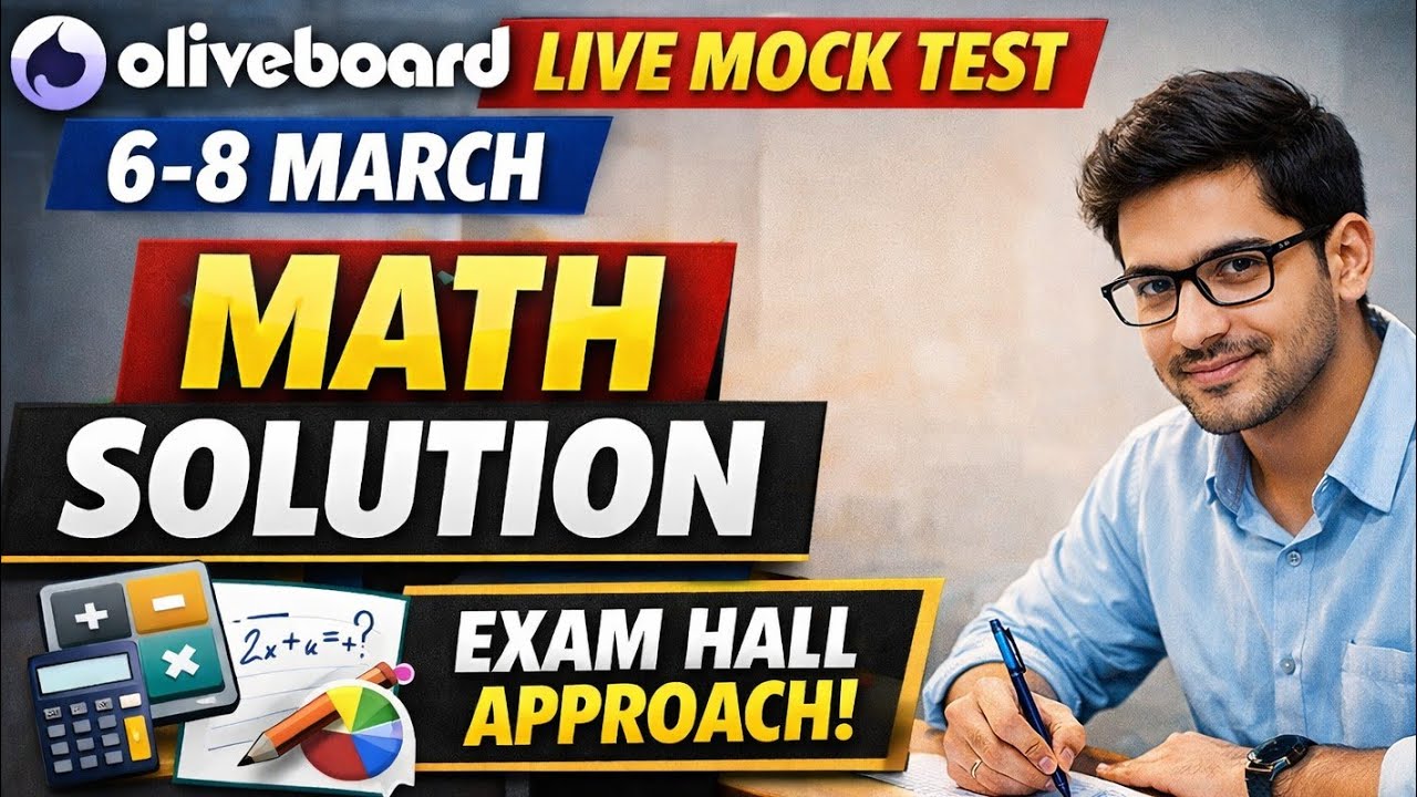 SSC CGL 2026 OLIVEBOARD LIVE MOCK TEST 6-8 MARCH MATH SOLUTION | EXAM HALL APPROACH | BY AbhiVersity