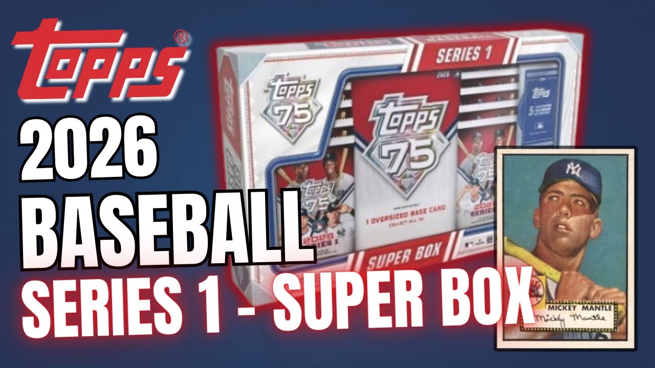 Нам выпал супербокс Topps Series 1 2026 года (1 из 3840 пачек) от Dick’s Sporting Goods!?🔥 (Обзор...