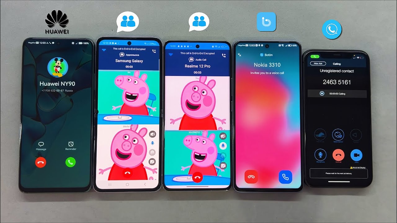 Social Network KT, Botim, SkyPhone + Incoming call | HUAWEI Y90 & N9, IPhone, Realme, Samsung Z Flip