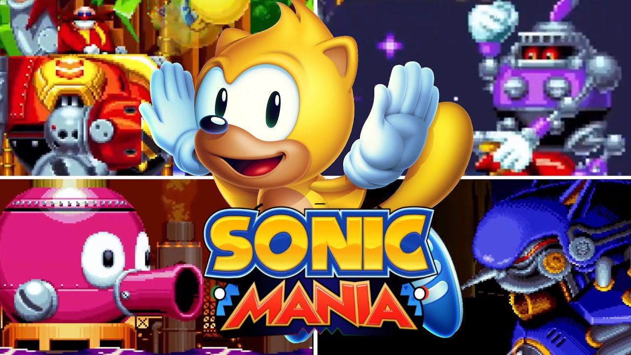 Sonic Mania: All Bosses (As Super Ray)