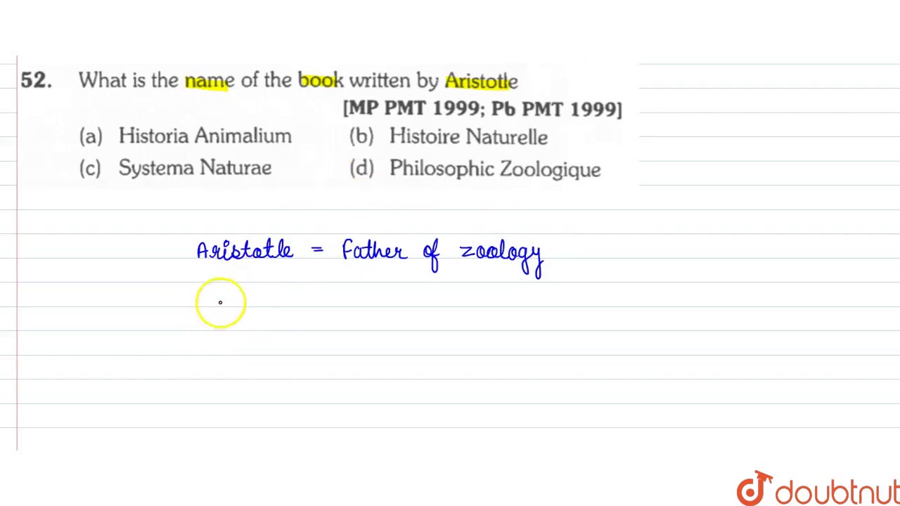 What is the name of the book written by Aristotle