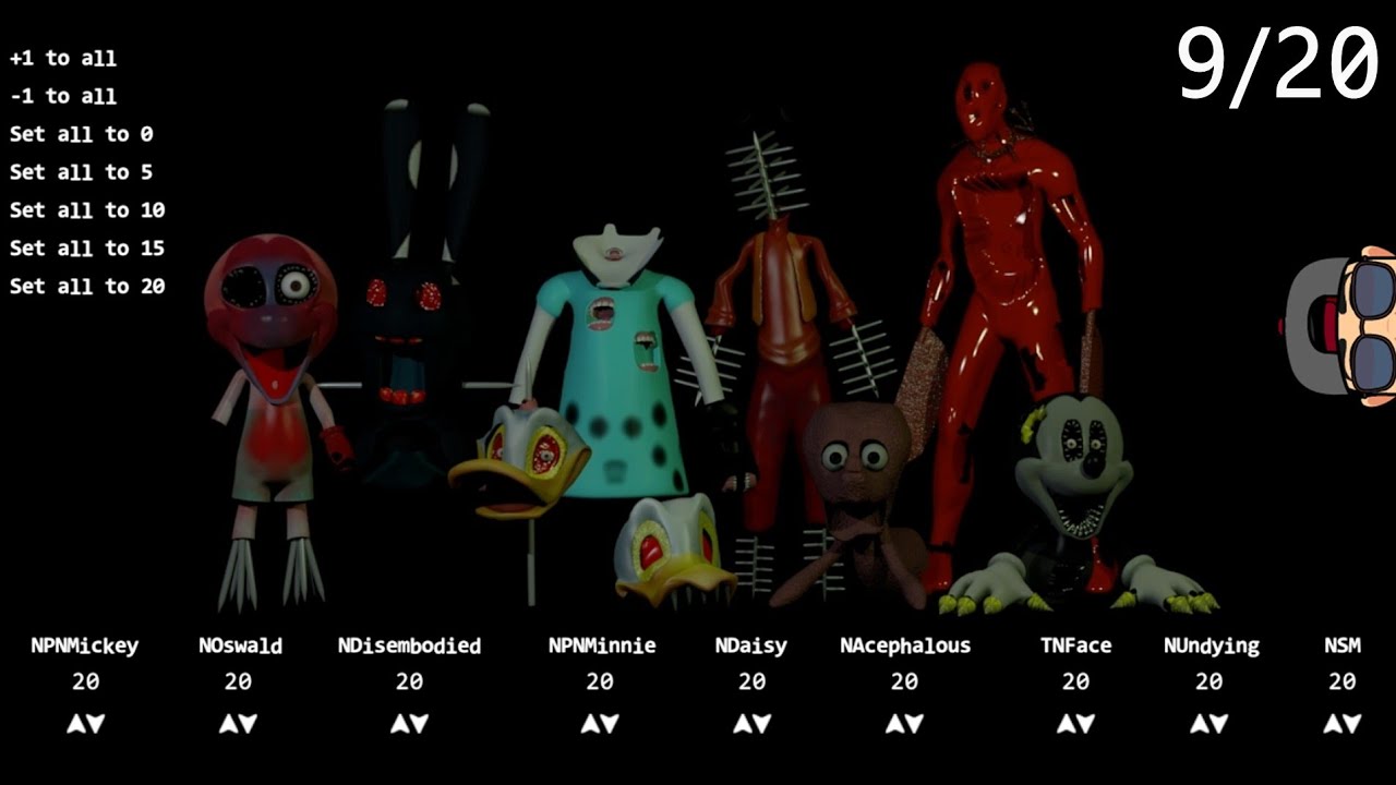 9/20 MAX MODE! | NIGHTMARE BEFORE DISNEY REMAKE | MODO MÁXIMO 9/20 | CUSTOM NIGHT | FNAF FAN GAME |