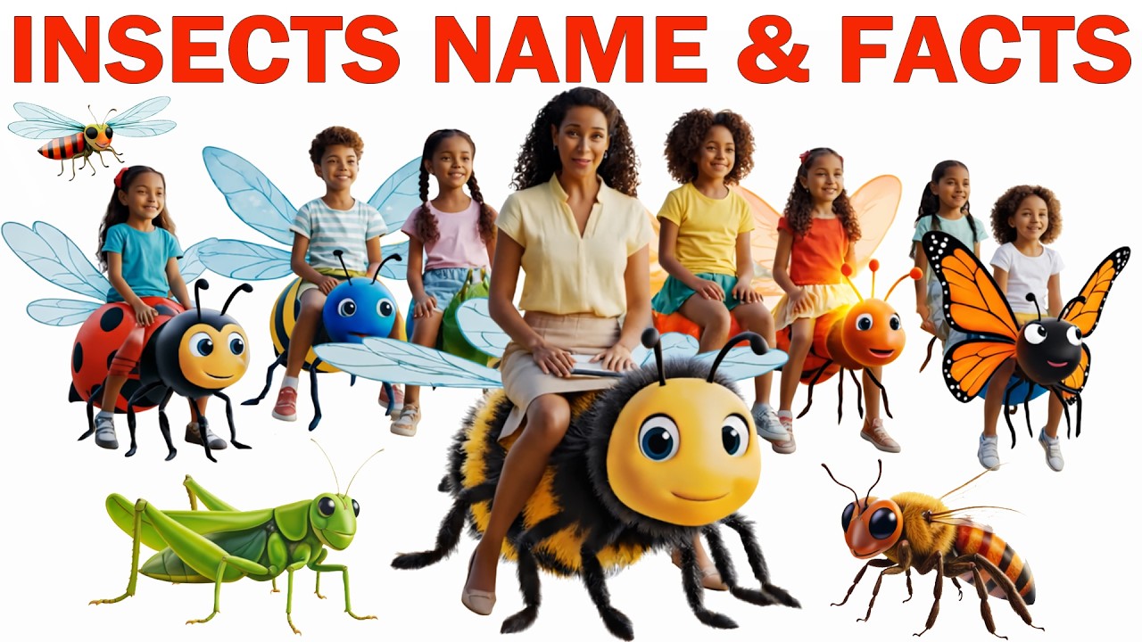कीड़ों के नाम | Insects Name in English & Hindi | Kids Learning #preschoollearning #kidslearning