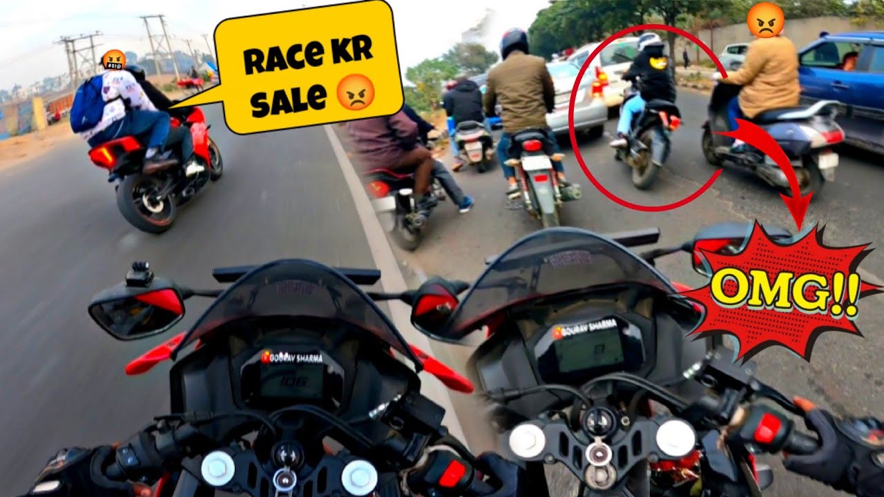 Accident R15 v4 😱 Hyper ride in traffic 😢 || street race with Benelli k300 R 😰 