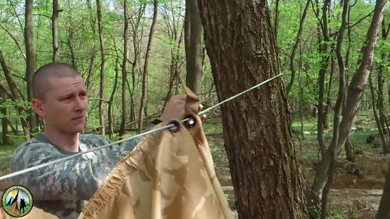 SURVIVAL-Izrada sklonista od satorskog krila (TARP SHELTER)