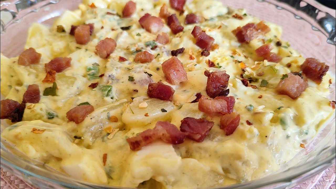 SALADA DE BATATA COM BACON 🥓 FICA INCRÍVEL!! BY VANESSA VLOGS ❤️