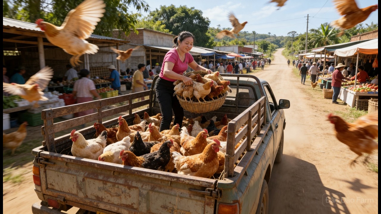 Timelapse - Buying & Transporting Hundreds of Chickens from Woman&rsquo;s Farm to Market Sell