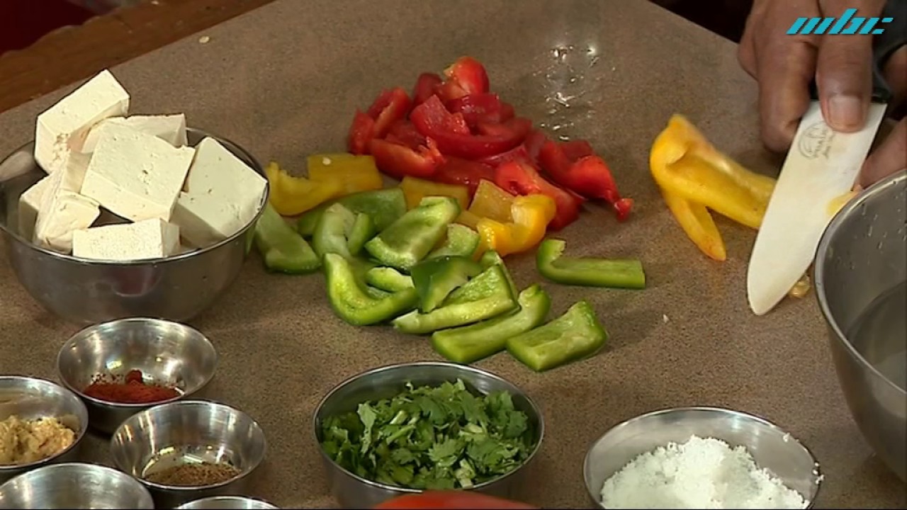 Mangeons Veg - Chouchous rapés aux cubes de paneer,Brocolis et teokon à la crème de coco