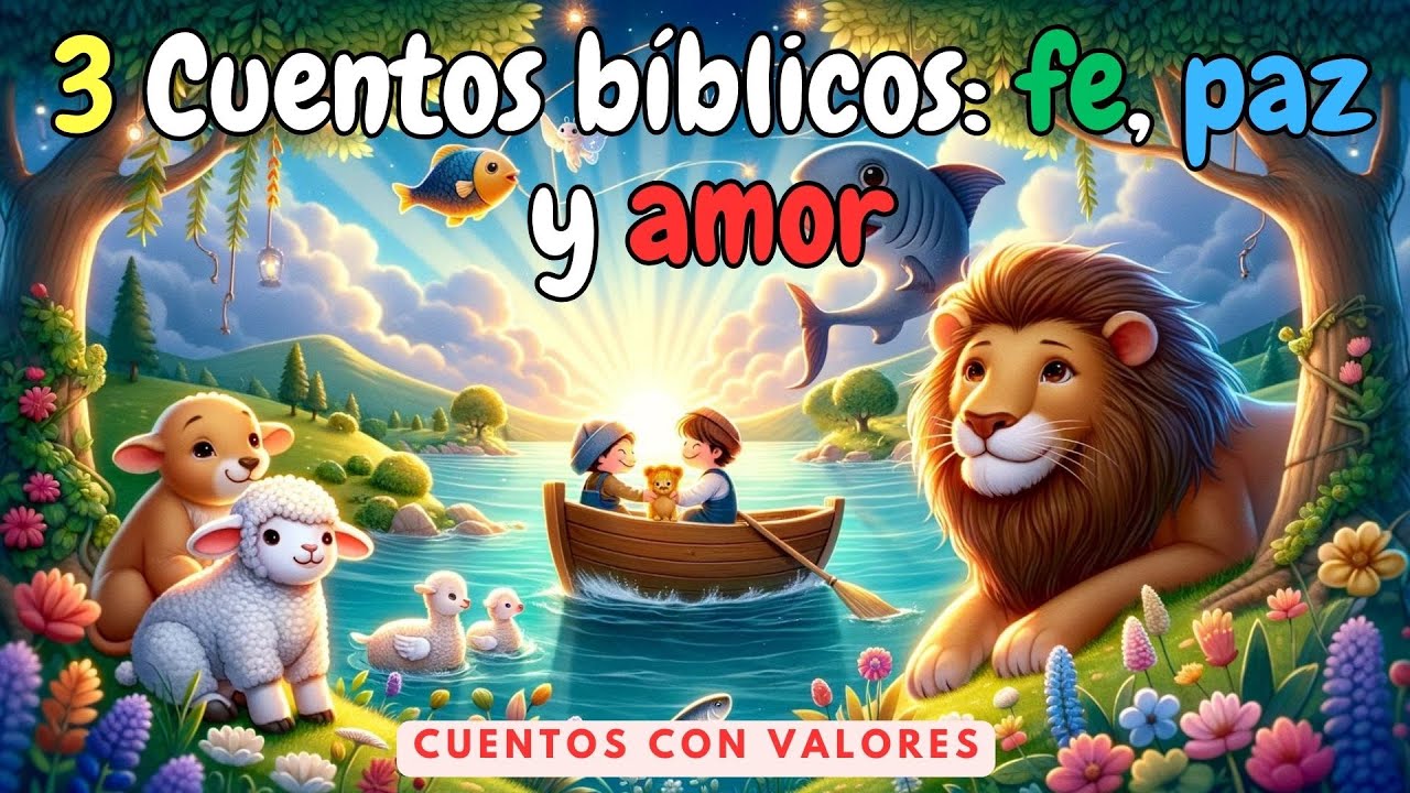 📖3 Cuentos B&iacute;blicos para Ni&ntilde;os en Espa&ntilde;ol: Fe, Paz y Amor 🕊️ | Cuentos infantiles | Dormir tranquilo