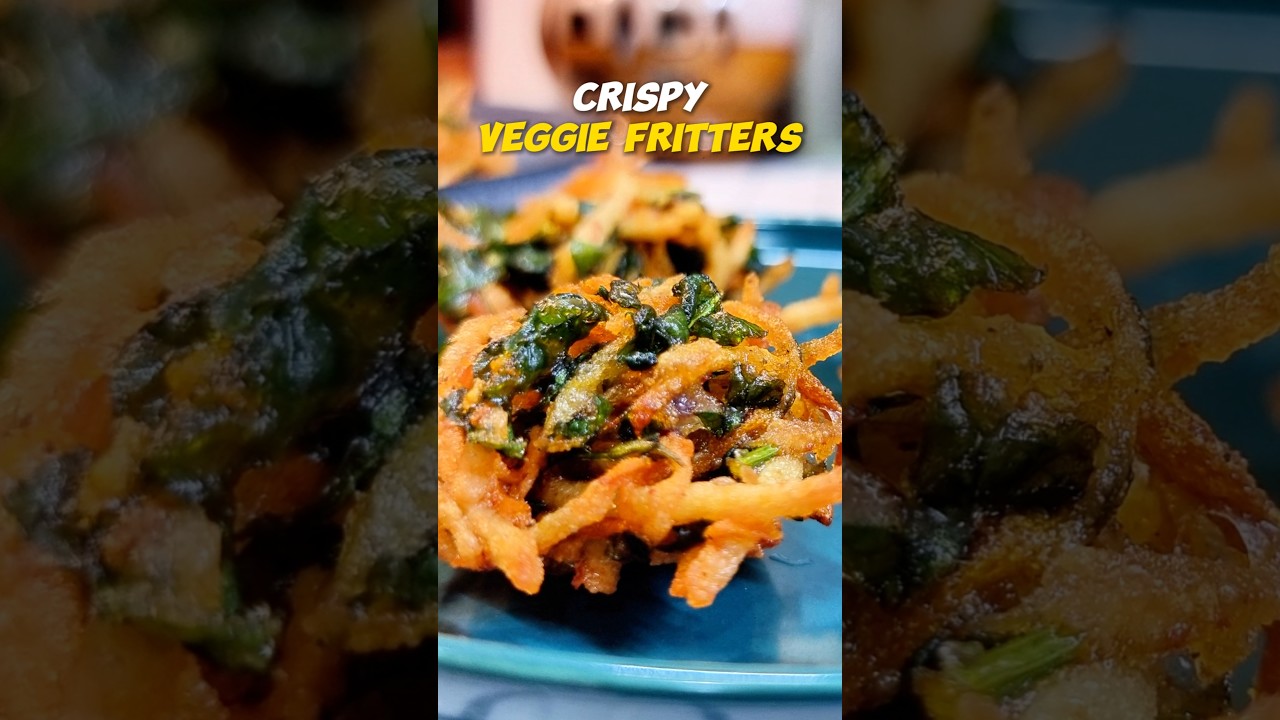 You WON'T BELIEVE how Crispy these Veggie Fritters are! #crispyfritters #veggies #recipe