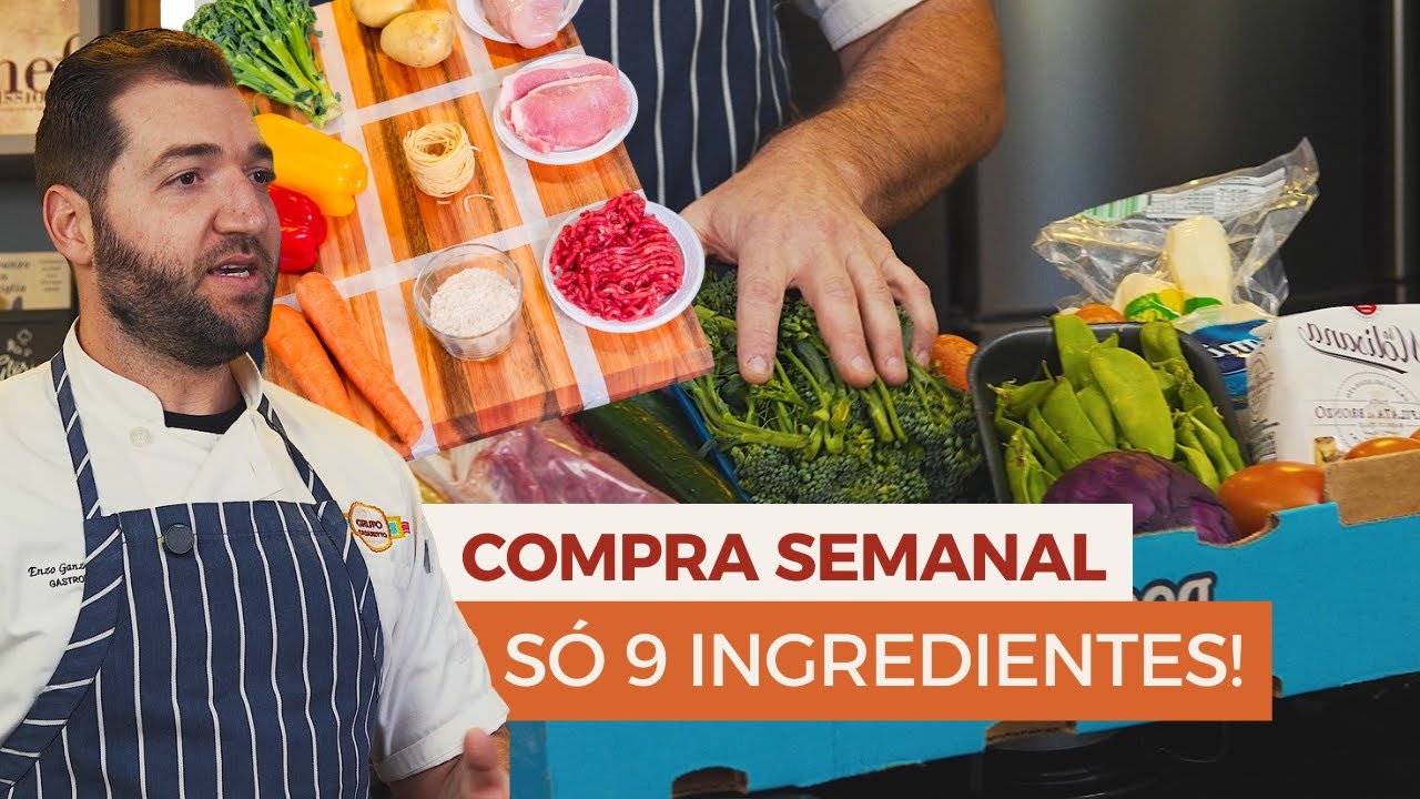 🛒 Como organizar a compra da semana: 9 ingredientes rendem 27 refeições práticas!