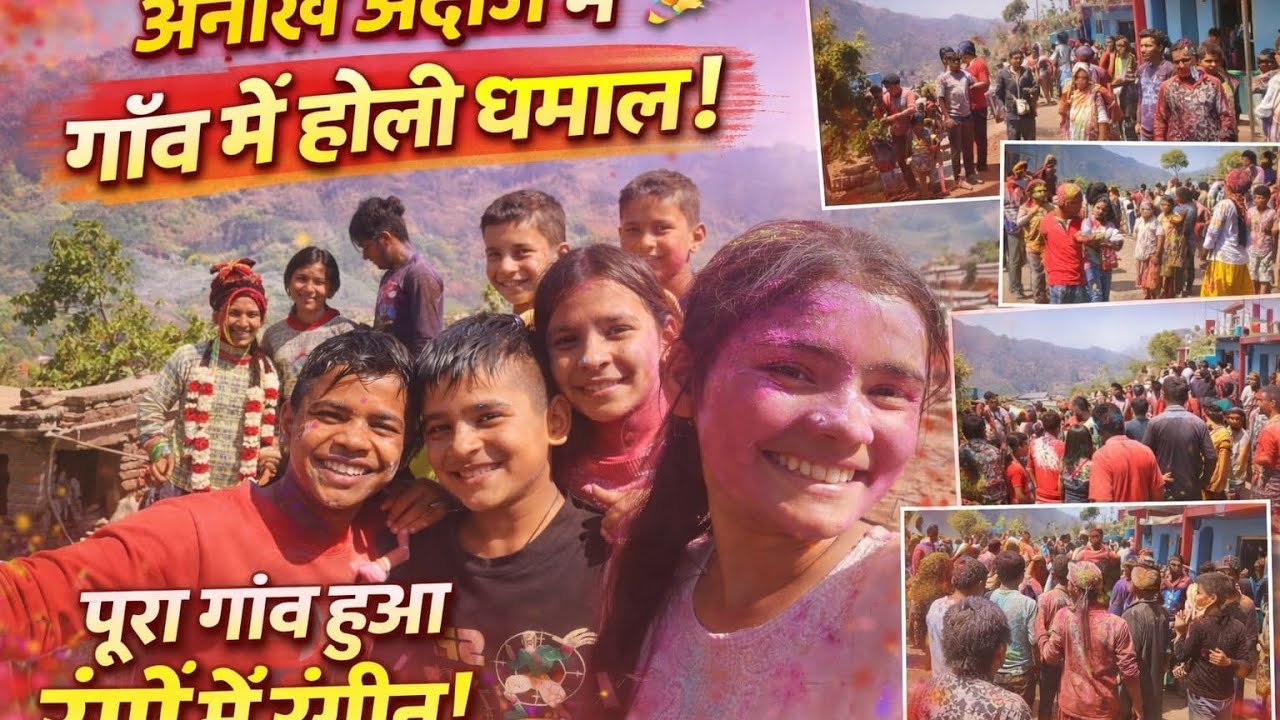 Pure gaun ne milkar manayi holi 🥰🥰@sushmagusainvlogs 