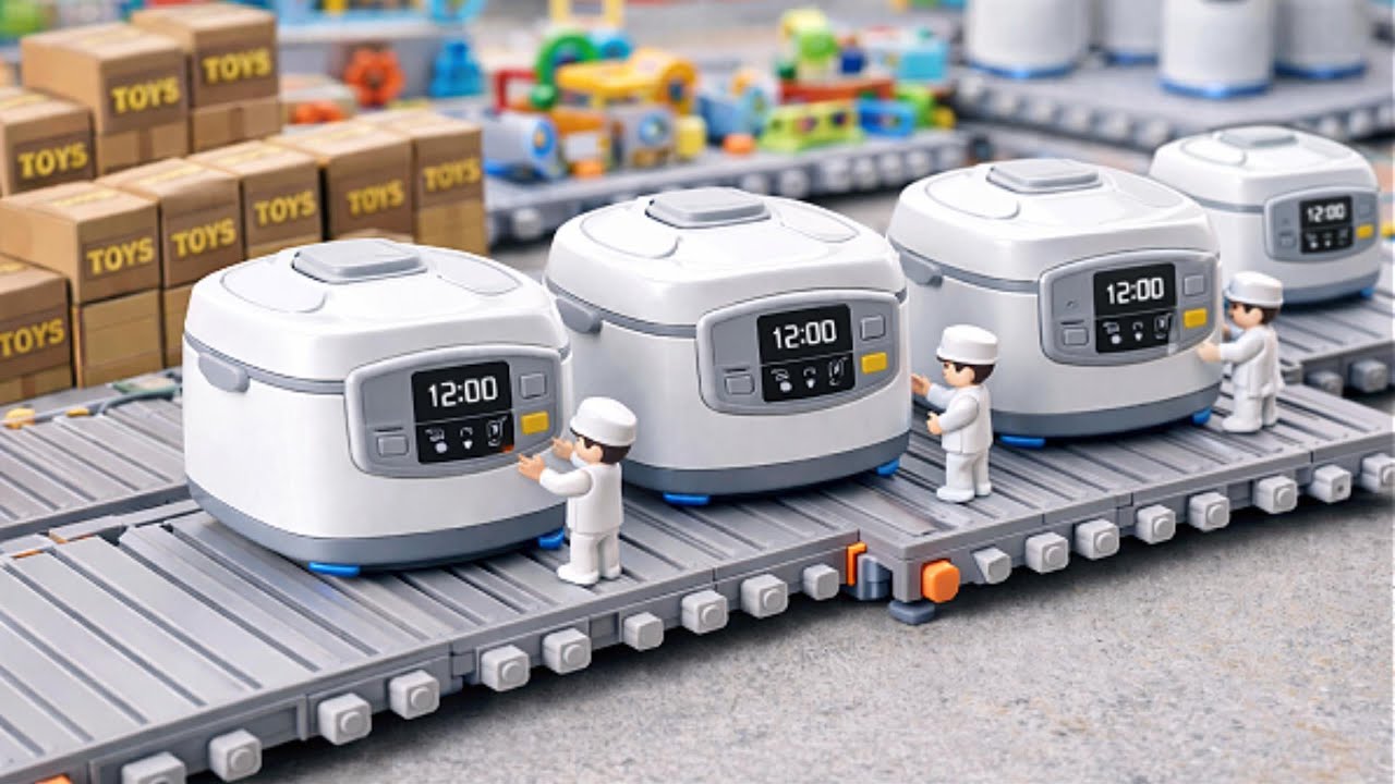 Inside a Toy Mini Rice Cooker Factory &mdash; Digital Controls, QC Tests & Packaging (ASMR)