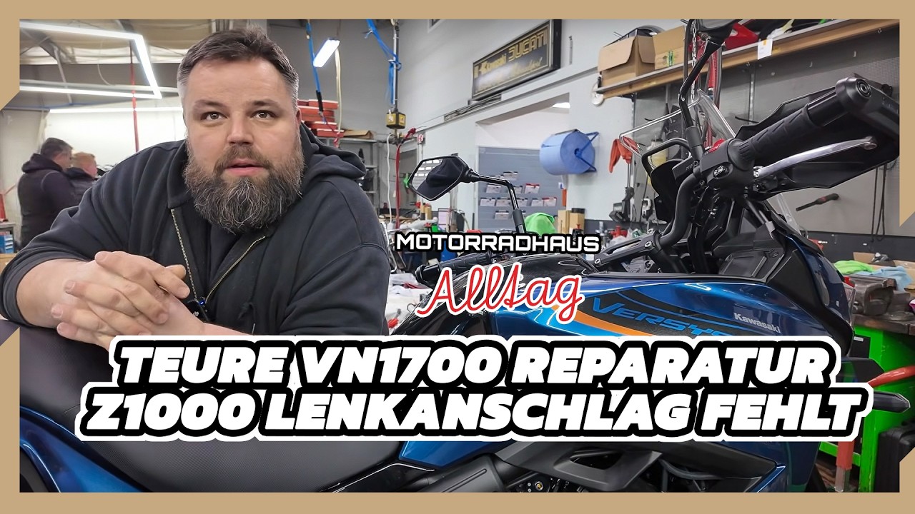 Teure VN1700 Reparatur - Z1000 Lenkanschlag fehlt - SD04 Check • Motorradhaus Alltag Folge - 114