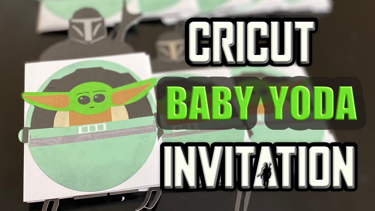 How to make an image from scratch in CRICUT design space // BABY YODA PRAM invitation
