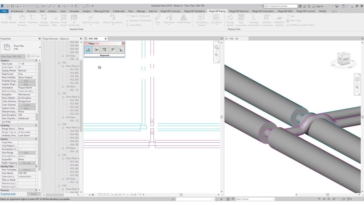 MagiCAD Piping &ndash; Kurze Einf&uuml;hrung