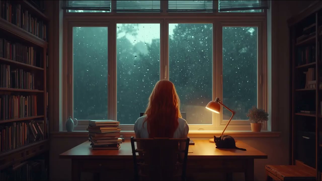 Playlist For Studing, calm piano playlist with rain to and Relax, Study Session and reading