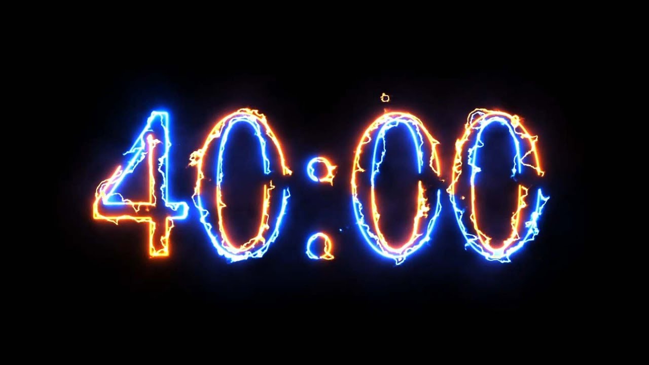 40 Minute Timer - 2400 seconds Timer - Clean & Simple [ELECTRIC]