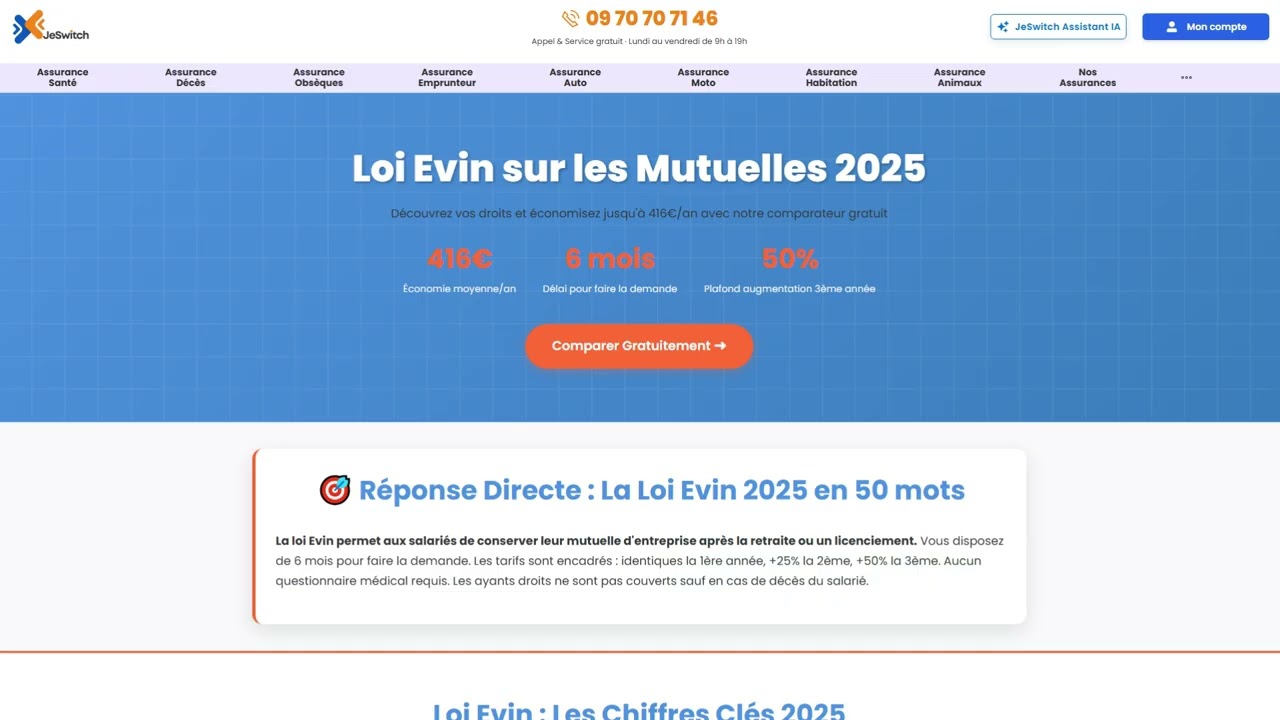 Loi &Eacute;vin 2025 : Conservez ou changez de mutuelle sans payer trop cher !