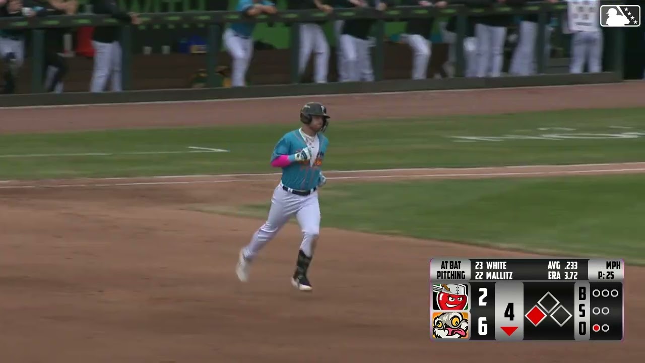 Tommy White slugs his first homer of the season
