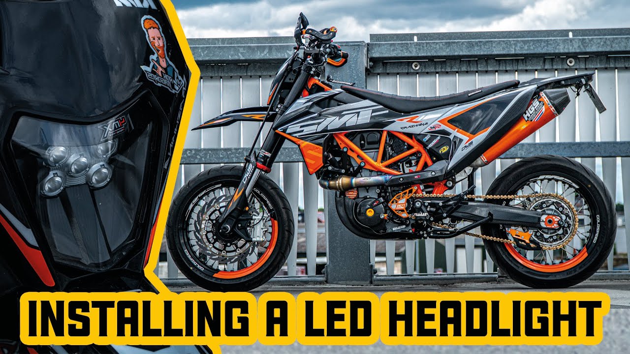 HOW TO INSTALL A LED HEADLIGHT (KTM 690 SMC R / KTM EXC)
