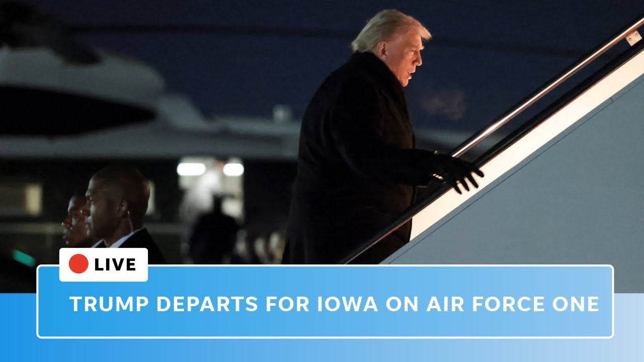 Live: Donald Trump departs Washington, D.C. for Iowa ahead of economic rally outside of Des Moines