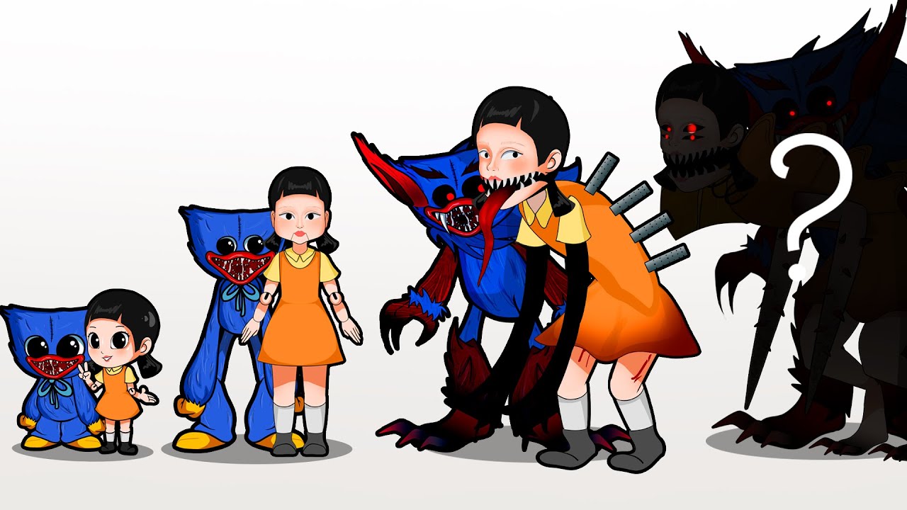 어몽어스  VS   오징어 게임  하기 와기  / Squid game doll - Huggy Wuggy Not a Monster | Among Us Animation