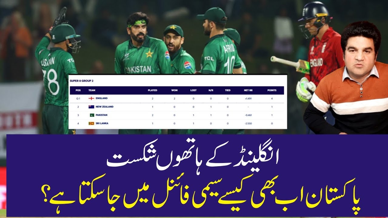 ٹی ٹوئنٹی ورلڈکپ: انگلینڈ کے ہاتھوں شکست، پاکستان اب بھی کیسے سیمی فائنل میں جاسکتا ہے؟