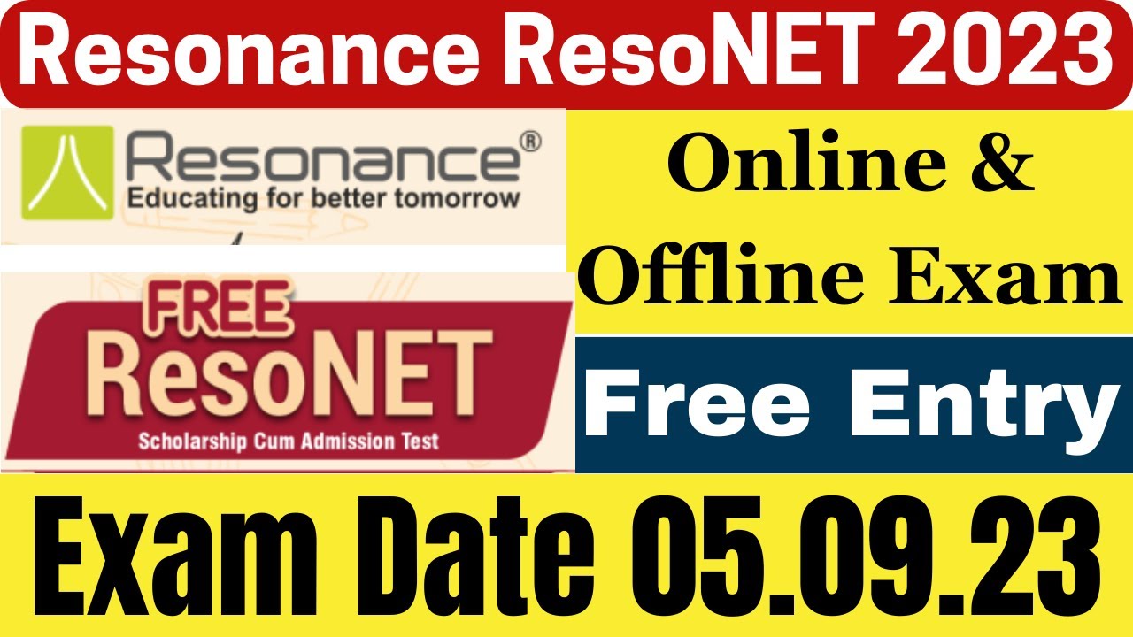 Resonance National Entrance Test ResoNET 2023 | Scholarship Test