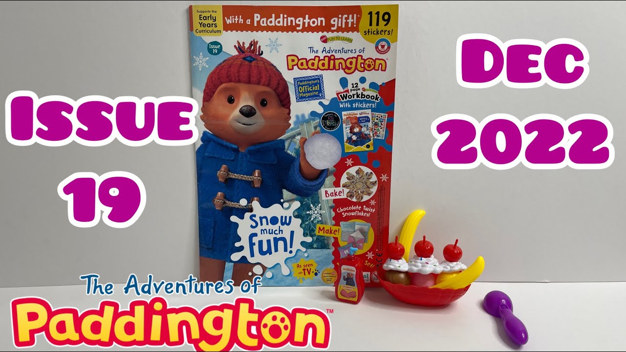 The adventures of Paddington magazine, issue 19, Dec/2022 with banana split set 🍌🍨