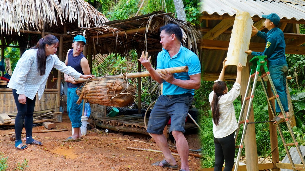 A poor police officer and a 20-year-old single mother completed a wooden house in five days