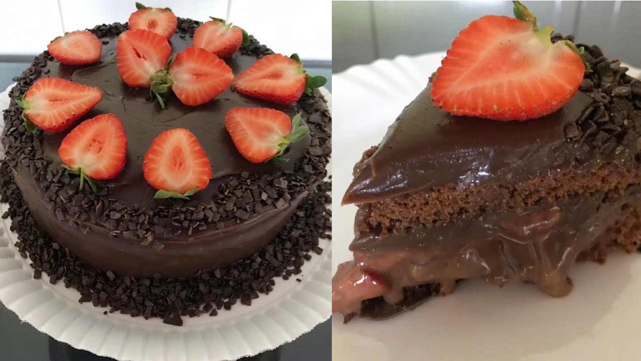 BOLO BOMBOM DE MORANGO COM BRIGADEIRO GOURMET | SUPER CHOCOLATUDO