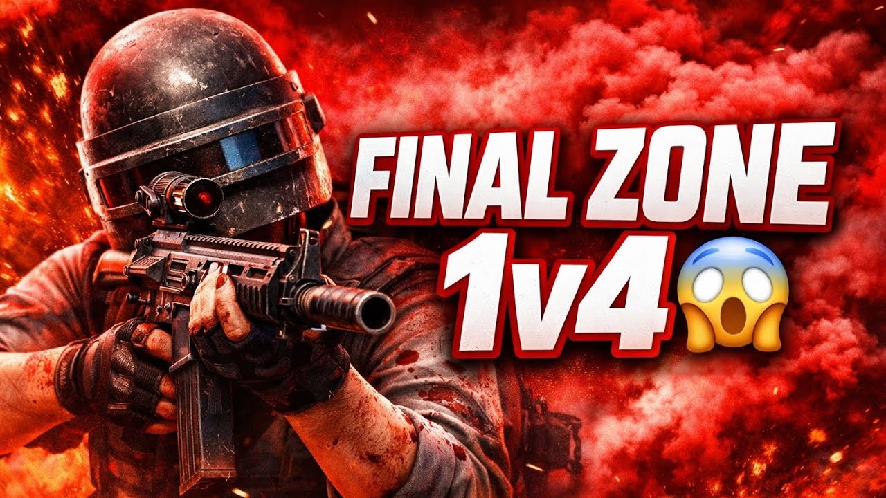 FINAL ZONE 1v4 😱 | Insane Solo Clutch in BGMI