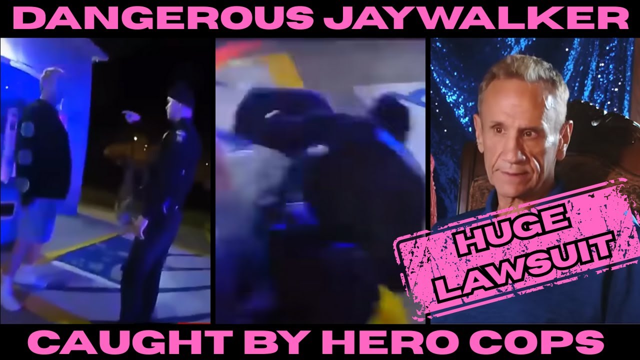 Hero Cops SLAM 67 Yo Man Over JAYWALKING--7 Broken Ribs+Big Lawsuit