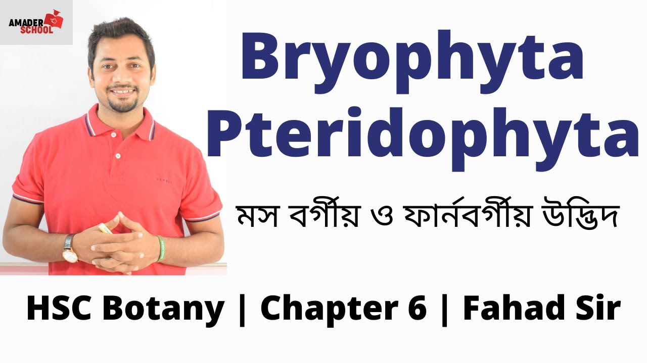 ব্রায়োফাইটা ও টেরিডোফাইটা । উদ্ভিদবিজ্ঞান অধ্যায় ৬ । ব্রায়োফাইটার বৈশিষ্ট্য । ফাহাদ স্যার