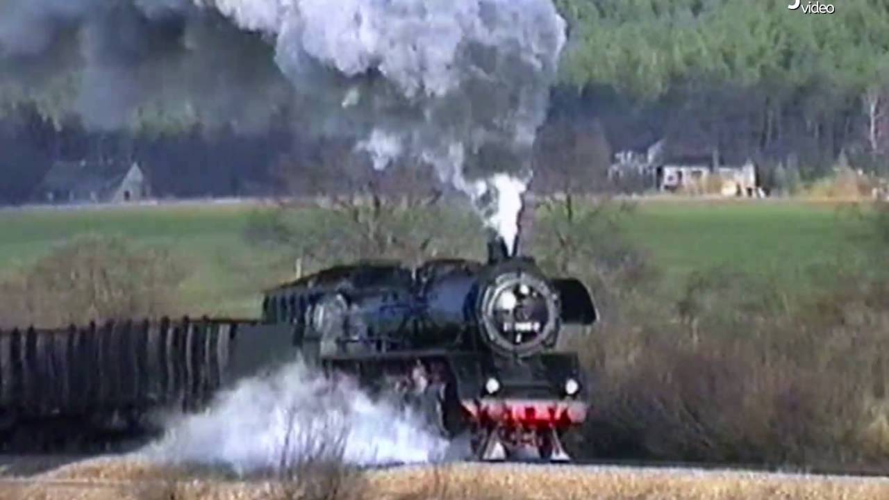 Güterzüge mit Dampf- und Diesellokomotive / Saalfeld - Gera 1995