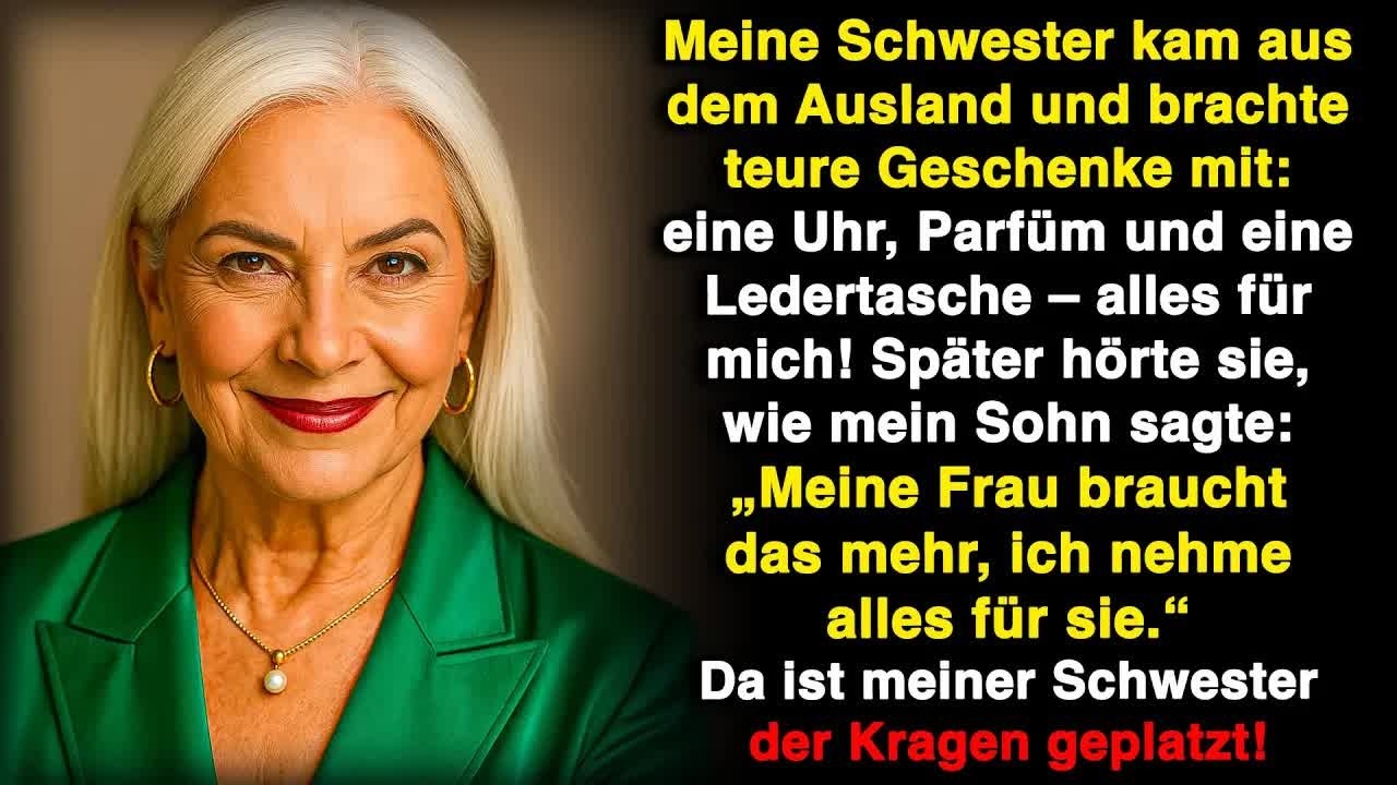 Mein Sohn sagte： „Meine Frau will alles für sich!“ Dann nahm er die Geschenke meiner Schwester m