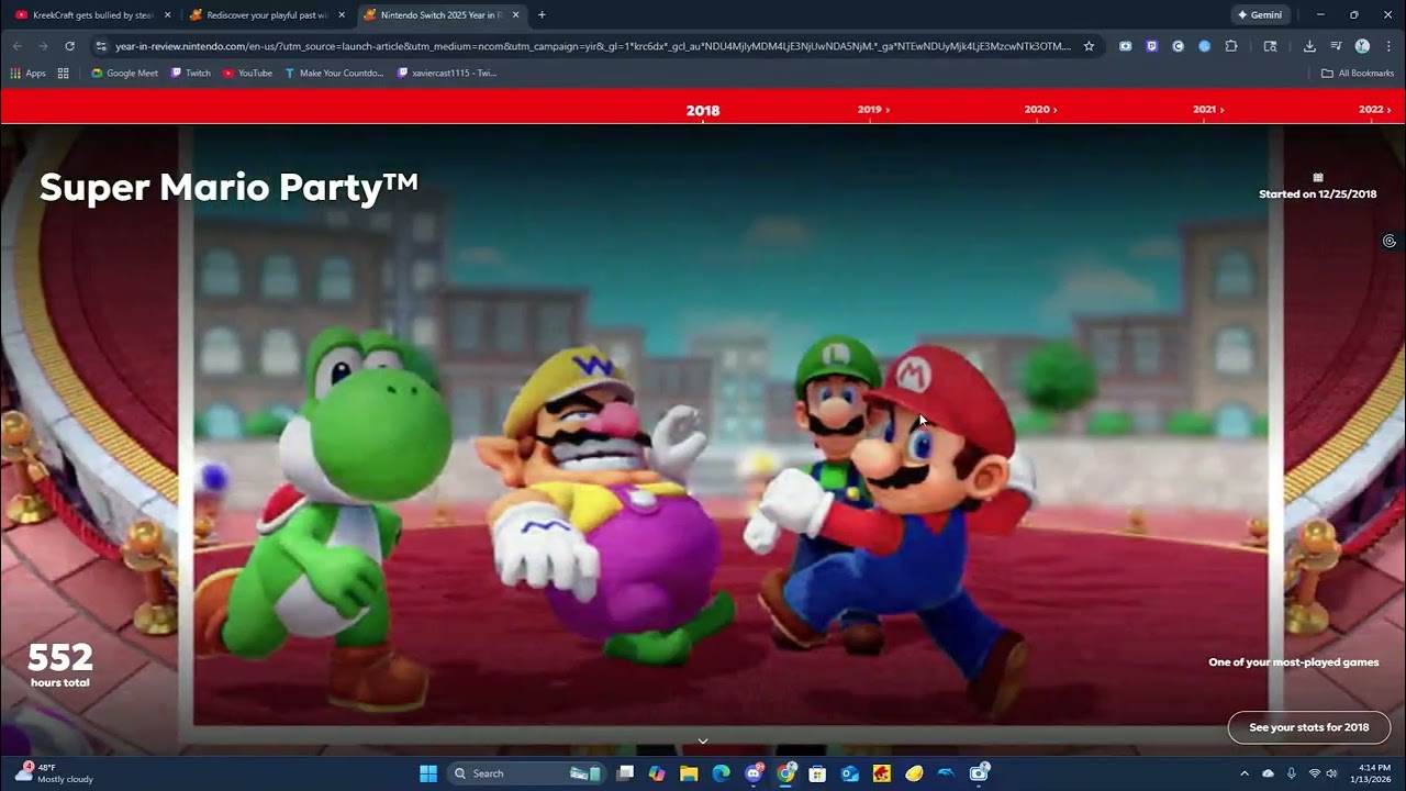 Обзор My Nintendo за 2025 год.