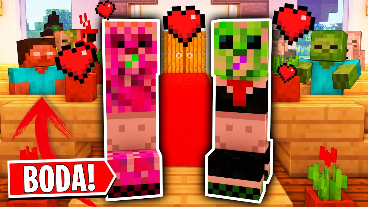 👉 EL BEBE CREEPER SE CASA 💍 en MINECRAFT 1.14!