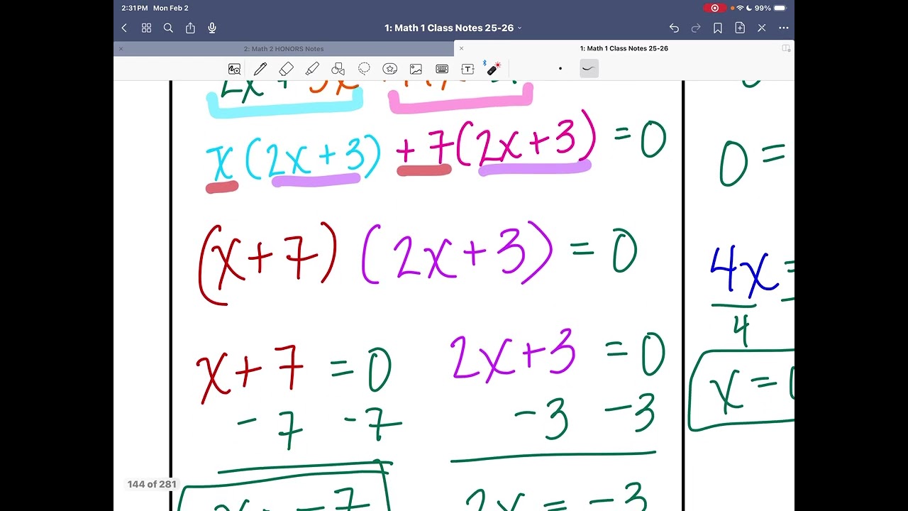 M1 6.1: Solving Quadratic Equations 